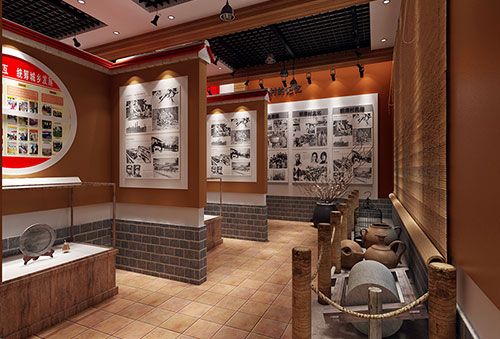 葫芦岛传统韵味十足的中式展厅设计效果图