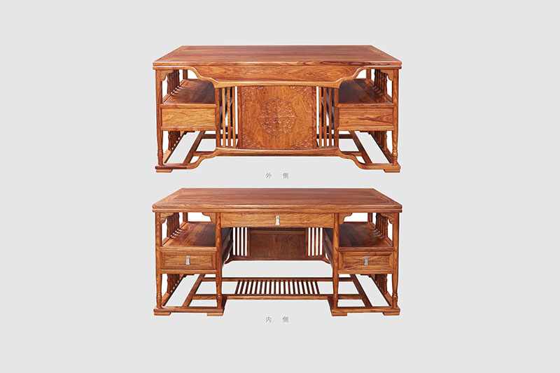 葫芦岛中式家居装饰书房桌椅组合家具效果图